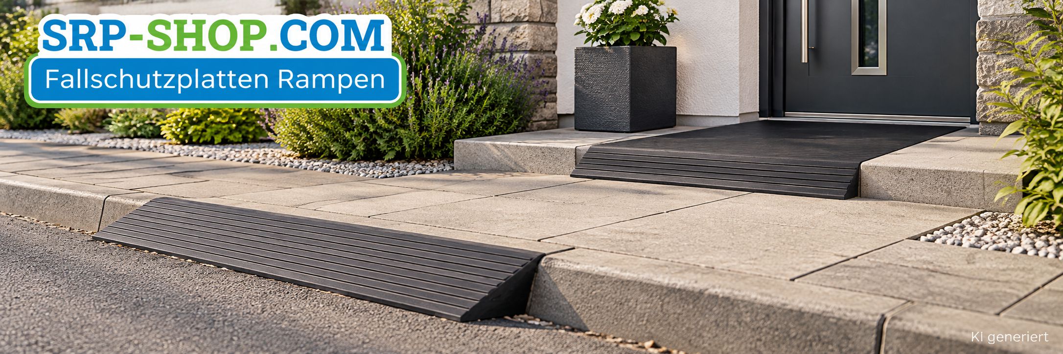Fallschutzplatten Rampen aus Gummigranulat